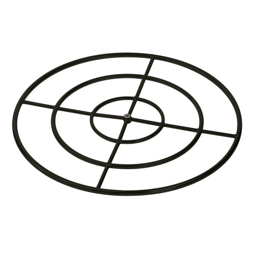 American Fire Products 36” Triple-Ring Black Steel Burner with a 3/4" Inlet - BK-FR-36