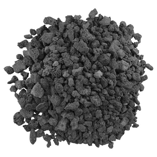 American Fire Products Medium Black Lava Rock 40 Pounds - LAVA-M-040