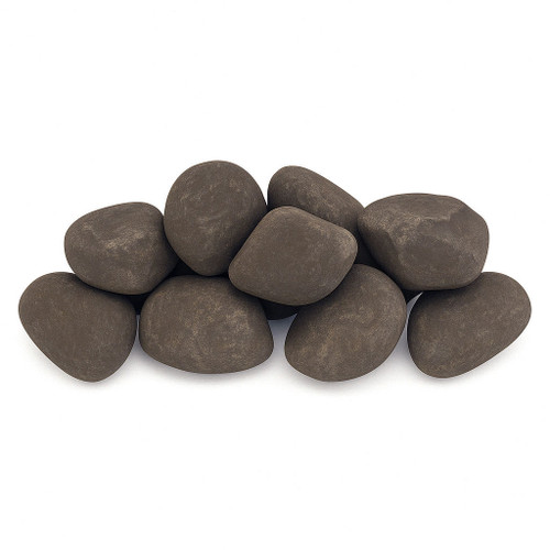 American Fire Products Thunder Gray Lite Stone Cobble - 12 Stone Set - AFG-CS-TG-12