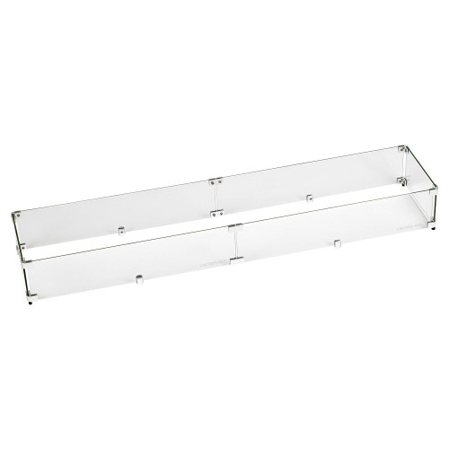American Fire Products Linear Glass Flame Guard for 48" x 6" Linear Drop-In Fire Pit Pan - FG-LCB-48