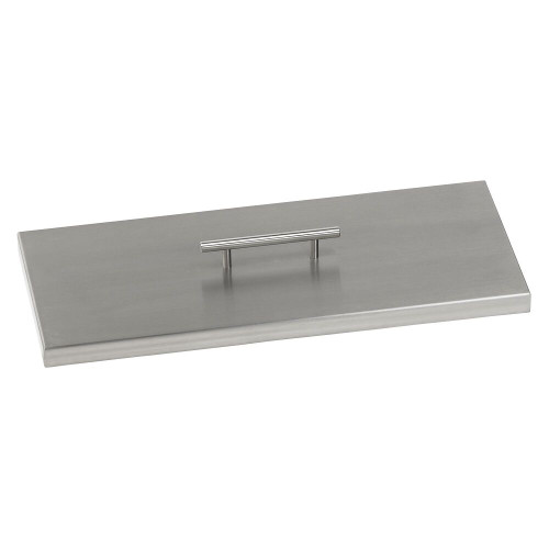 American Fire Products Stainless Steel Cover for Rectangular Drop-In Fire Pit Pan - SS-CV-AFPP-24