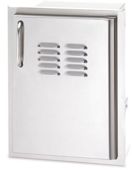 American Outdoor Grill 14 Inch Single Access Door With Tank Tray And Louvers - Vertical - Right