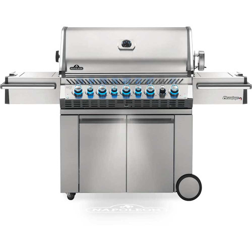 Napoleon Prestige PRO 665 Propane Gas Grill with Infrared Rear Burner and Infrared Side Burner and Rotisserie Kit - PRO665RSIBPSS-3