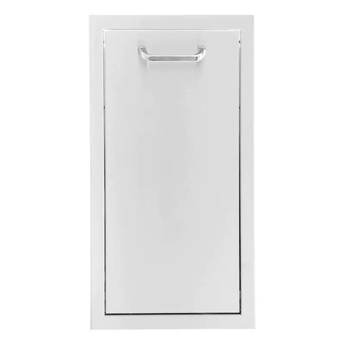 BBQ Girls Premium 13-Inch Stainless Steel Narrow Roll-Out Trash Bin - BBQ-260-TRNW-DRW