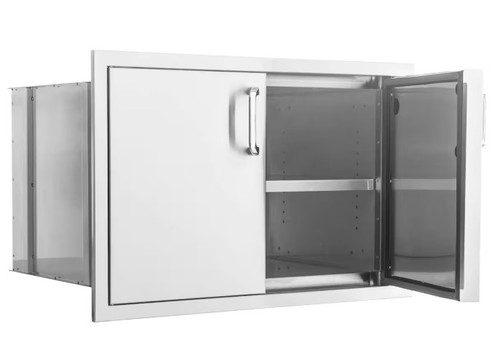 BBQ Girls Premium32-Inch Stainless Steel Sealed Dry Storage Pantry With Shelf - BBQ-260-DRY-STG