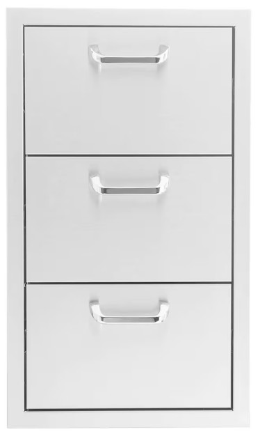 BBQ Girls Premium 16-Inch Stainless Steel Triple Access Drawer - BBQ-260-DRW3