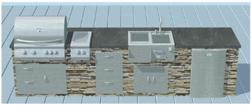 Blaze Outdoor Kitchen Plan B-S-01