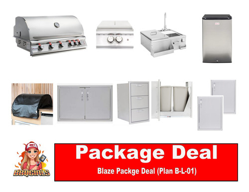 Blaze Outdoor Kitchen Appliance Package Deal (Plan BA-L-01)