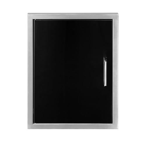 Wildfire 16-Inch Black 304 Stainless Steel Reversible-Hinged Vertical Single Access Door