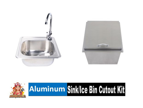 Aluminum Sink/Ice Bin Cutout Kit (Max Width 24")