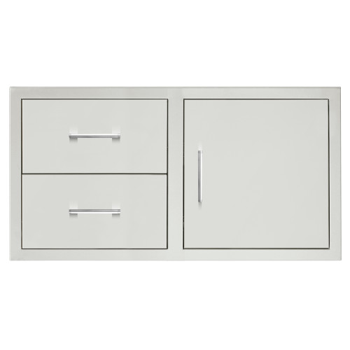 TrueFlame 42-Inch 2-Drawer and Access Door Combo w/Hidden Hinge - TF-DC2-42-A