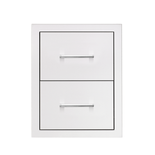TrueFlame 17-Inch Masonry Frame Double Drawer - TF-DR2-17M-A