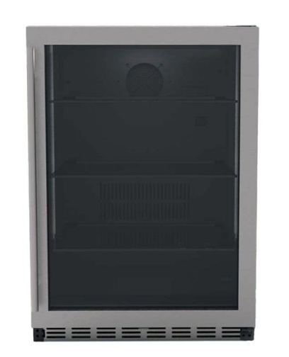 TrueFlame 24-Inch Outdoor Rated Refrigerator w/Glass Door  and Glass Shelves - AMD-RFR-24G