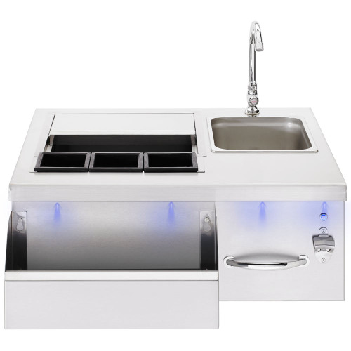 TrueFlame 30-Inch Built-In Bar Center w/Ice Chest & Sink - TF-BC-30L