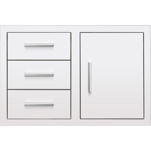 Summerset 33-Inch Stainless Steel Access Door & Triple Drawer Combo