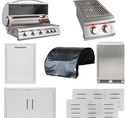 Blaze LTE 8-Piece 40-Inch Natural Gas Outdoor Kitchen Package