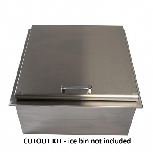BBQ Girls Premium 18-Inch Drop-In Ice Bin Cooler With Condiment Holder CUTOUT KIT