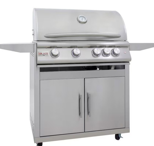 Blaze LTE+ Marine Grade 32-in 4-Burner Natural Gas Grill w/ Lift-Assist Hood & Rear Infrared Burner - BLZ-4LTE3MG-NG