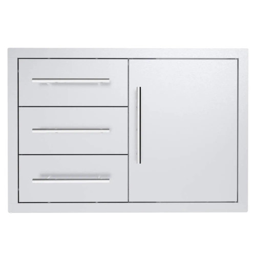 Sunstone-Grill-Texas-Series-30-Inch-Stainless-Steel-Right-Hinged-Access-Door-and-Triple-Drawer-Combo-Front-View