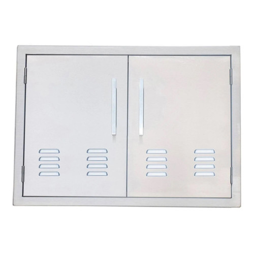 Sunstone Grills Signature Series 30-Inch Stainless Steel Beveled Frame Vented Double Access Door-Front-View