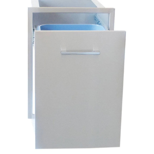 Sunstone Signature Series 20-Inch Stainless Steel Beveled Frame Roll-Out Trash Drawer