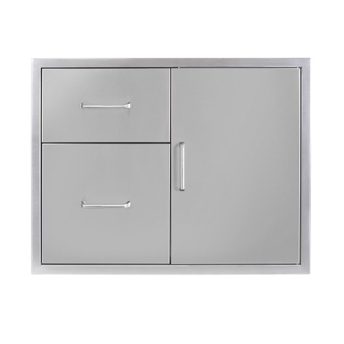 Wildfire-30-Inch-304-Stainless-Steel-Right-Hinged-Access-Door-and-Double-Drawer-Combo-Front