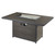 Brooks 50 Inch Rectangular Cast Aluminum Natural Gas Fire Pit Table in Taupe by The Outdoor GreatRoom Company