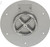 American Fire Products 12" Round Stainless Steel Flat Pan With 6" Fire Ring - SS-RFP-12-ASBL