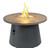 Cirvalo 41 Inch Round Natural Gas Fire Pit Table in Smokey Oak/Charcoal by The Outdoor GreatRoom Company (Ships Propane w/ Conversion Kit)