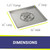 American Fire Products 36" Stainless Steel Square Drop In Pan With 18" Fire Ring - SS-SQP-36-ASBL
