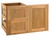 Pacific Teak Millworks 35-Inch Shaker Panel Teak Wood 2 Drawer/Door Combo - CO21-35S
