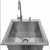BBQ Girls Premium 21-Inch Outdoor Rated Stainless Steel Drop In Sink With Hot/Cold Faucet - BBQ-260-SINK-21