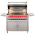 TrueFlame Stainless Deluxe Cart & TrueFlame 40-Inch 3 Burner Grill - TF40 + CART-TF-40DC