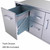 Sunstone Signature Series 36-Inch Stainless Steel Beveled Frame Double Access Drawer and Double Door Combo