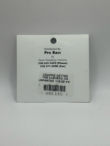 Axehead Jig	Unpainted 1/16 oz number 6