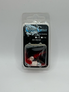 Ax Head Hair Jig Red Rooster 1/16