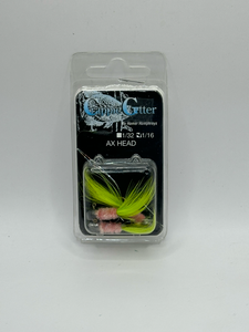 Ax Head Hair Jig Chrome Pink Chart 1/16