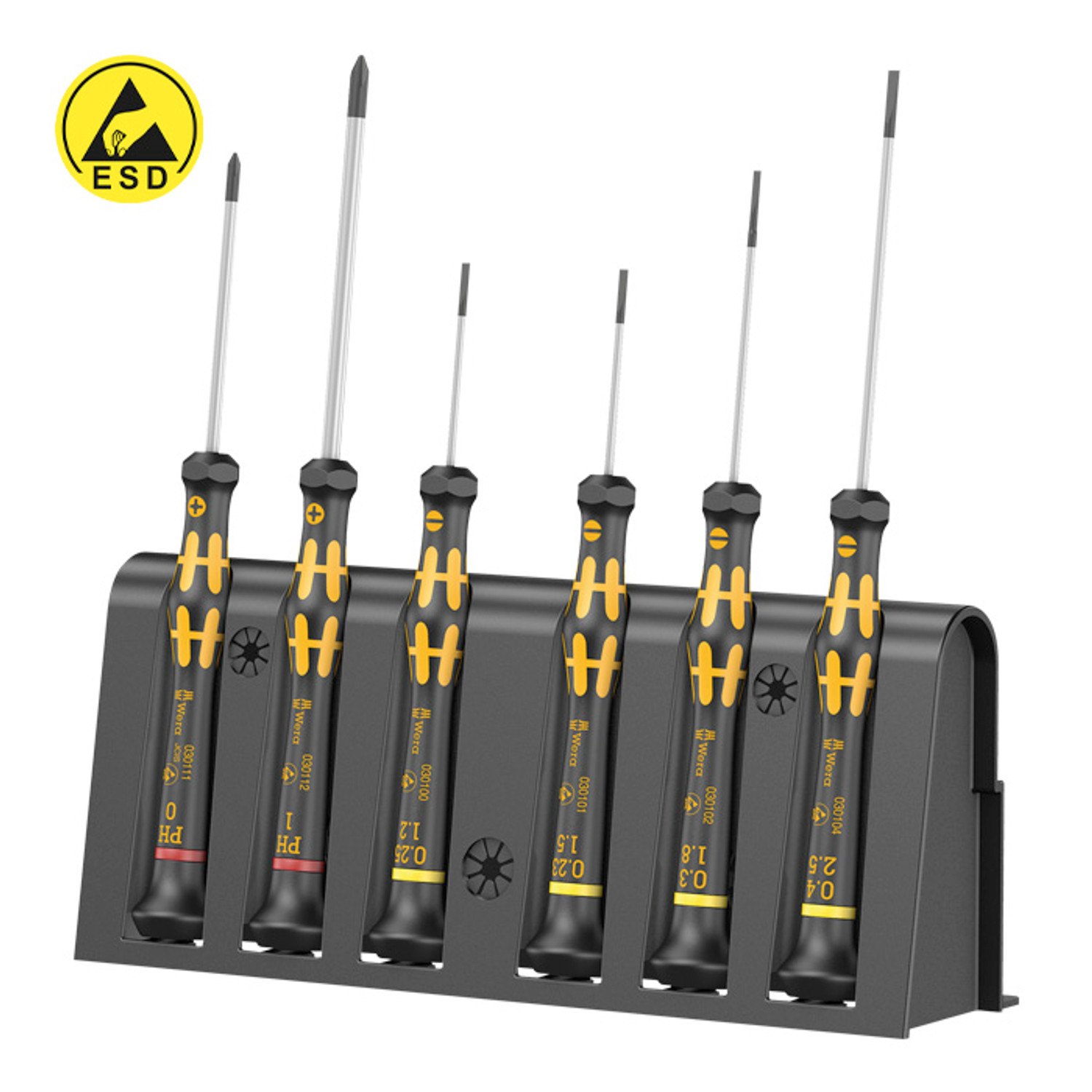 Wera 1578A A/6 ESD Screwdriver Set and Rack