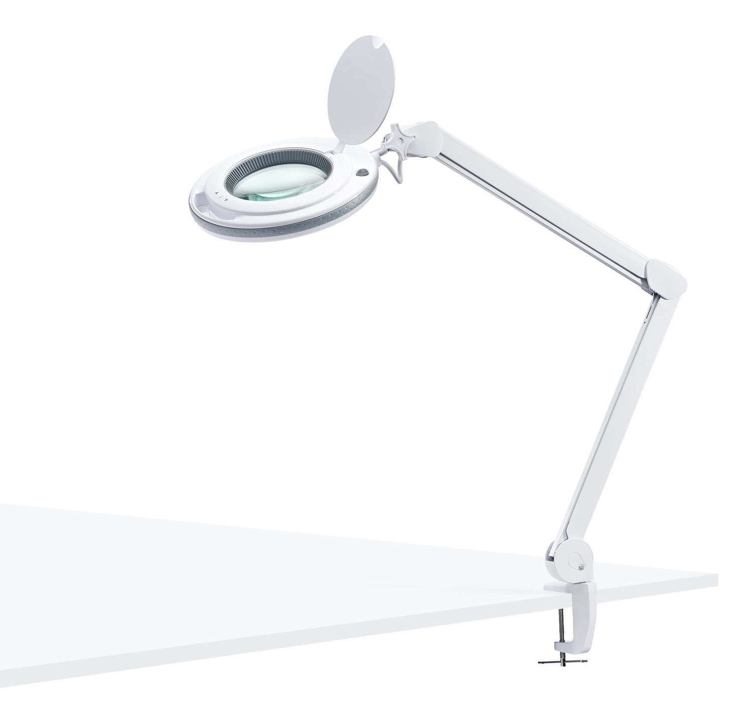 LED Magnifying Lamp with Dimmer and Adjustable Bench Clamp - 2.25x