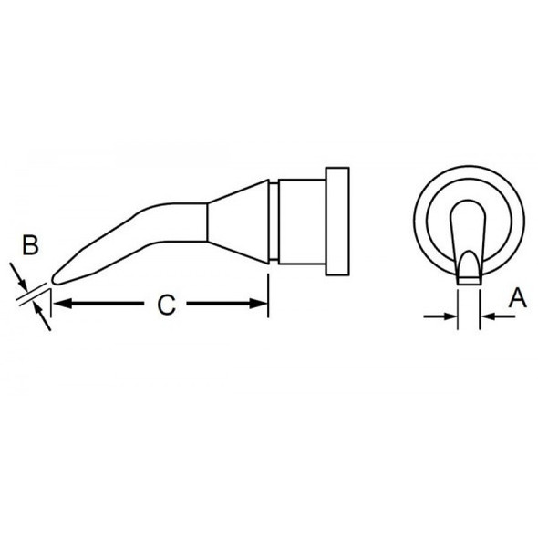 LTMX - Chisel tip bent 30° - 3.2 mm / 1.2 mm / 20.0 mm (GW-LTMX)