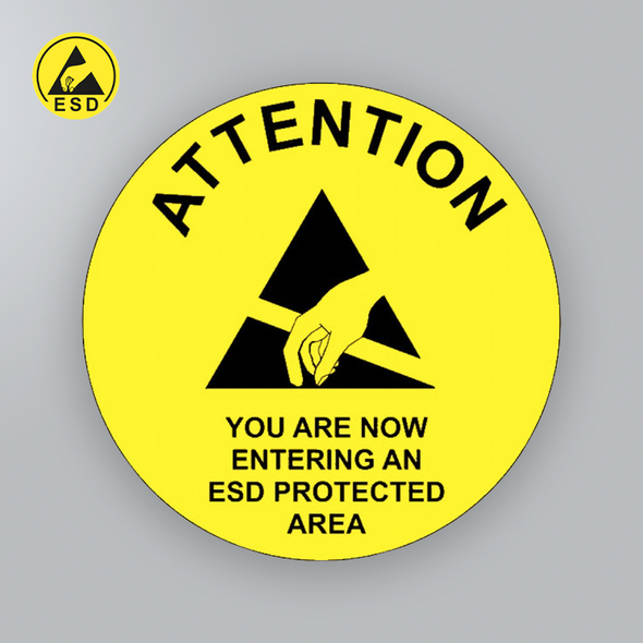 Attention Now Entering Awareness Sign 300mm Ø ESD
