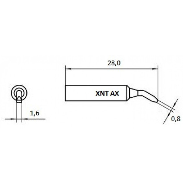 XNTAX - Chisel Tip Bent 45°