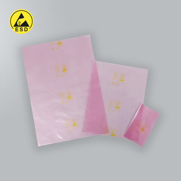 Electrostatic Dissipative Pink Bags (Open Top) (100/Pack) ESD