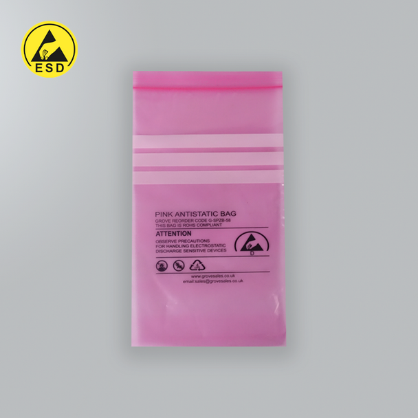 Electrostatic Dissipative Pink Bags - 58