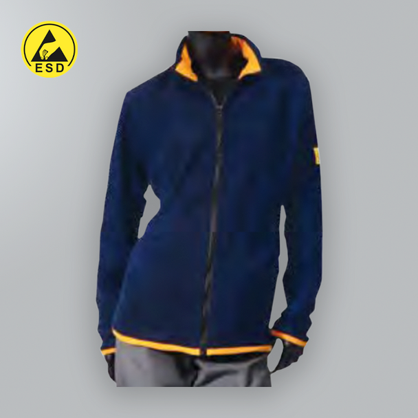 PREMIUM FEMALE ESD Fleece Cardigan BLACK (with choice of 5 coloured collars)