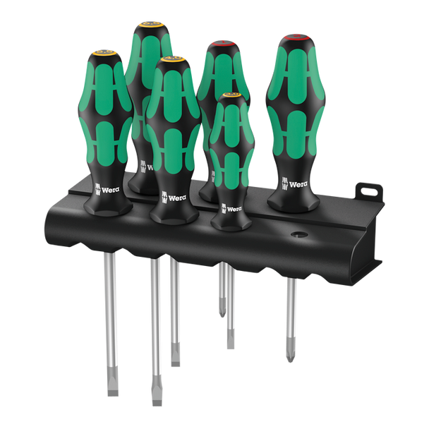 Wera 334/6 Screwdriver Set and Rack