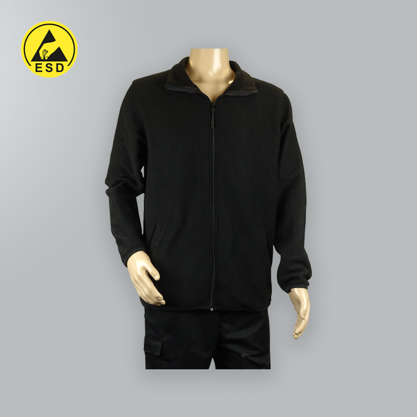 ESD Fleece Jacket BLACK (Full Zip)