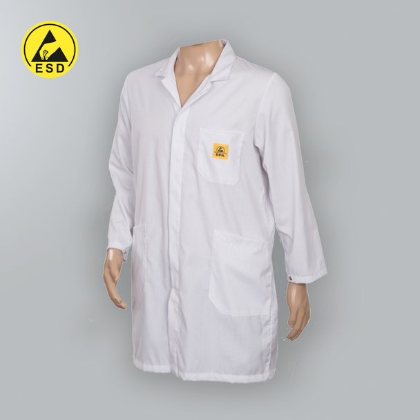 STANDARD ESD Lab Coats WHITE