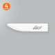 Ceramic Craft Knife Blades (Curved Edge, Rounded Tip) #10520