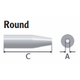 ETBB - Round Sloped Tip - A 2.4mm / C 34.5mm